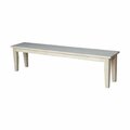 International Concepts Shaker Style Bench - Solid Parawood BE-72